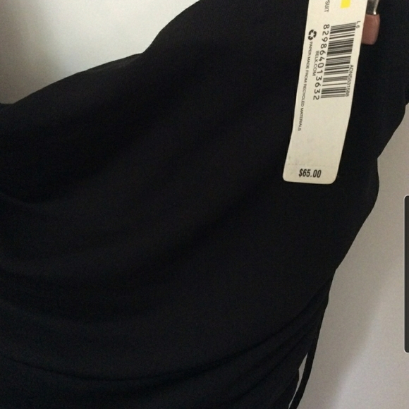 New Directions Black Ruched Strapless Jumpsuit - Picture 4 of 4